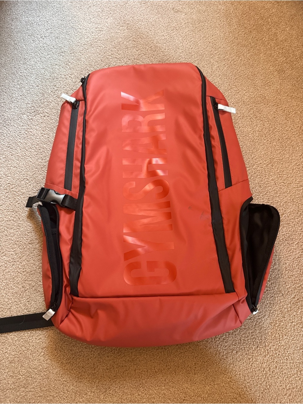 Gymshark Red Backpack with Subtle Logo